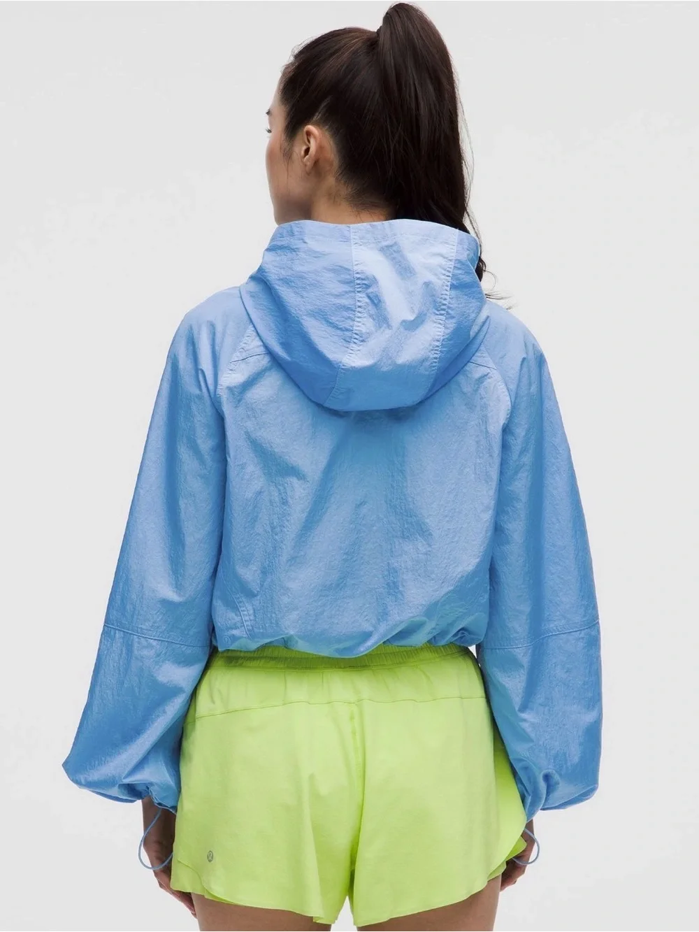 Lululemon Scuba Cropped Hooded Anorak Jacket - Size 12 in Pool Party